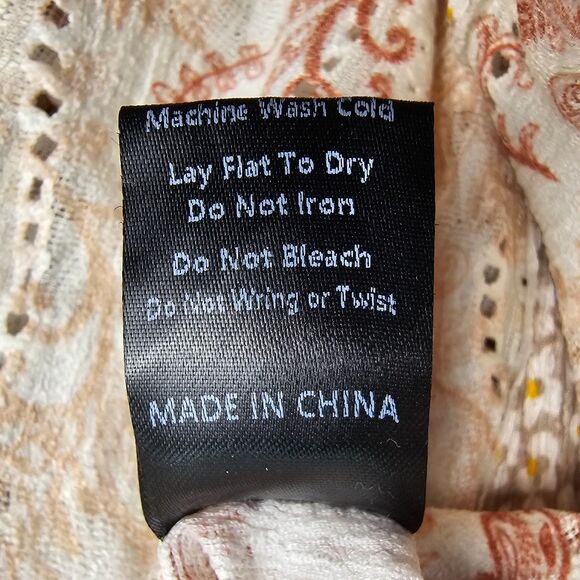 POL Boho Babe mixed media floral Blouse Multi-Color Pattern Women's Size Medium - Picture 12 of 15